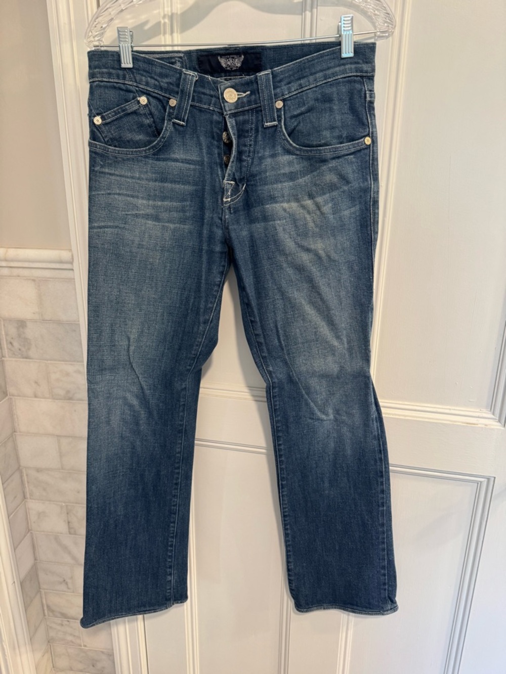Rock & Republic Men's Straight Jeans - Dark Blue Wash